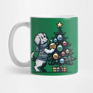 Dog Decorating Christmas Tree Mug